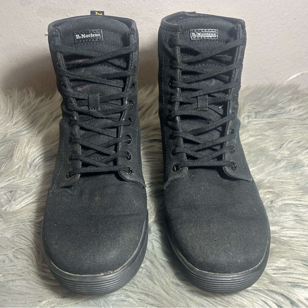 Dr. Marten's Sheridan Canvas Black High-Top Shoes Ankle Boot Size 10L - Picture 3 of 9